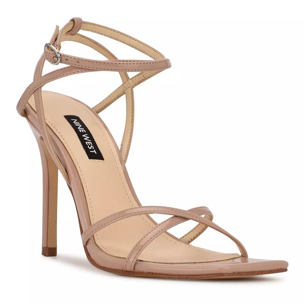 Nine West Tidle Women's High Heel Sandals, Size: 8.5, Light Natural Patent Product Image