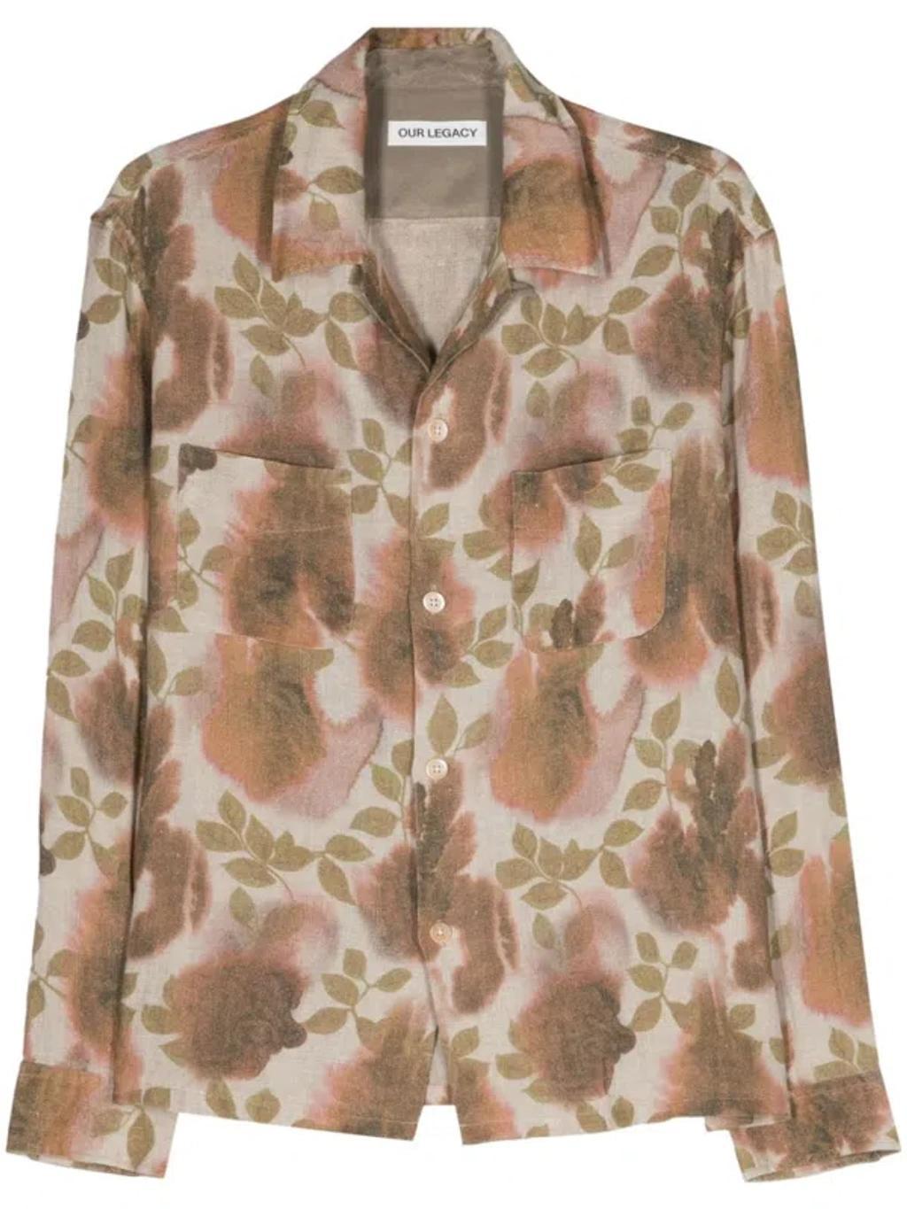 OUR LEGACY Shirt With Print In Neutrals Product Image