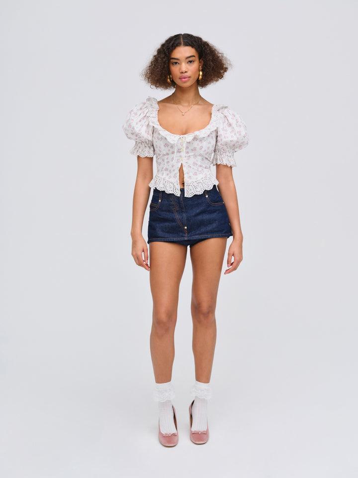 Noam Corset Top — White Product Image