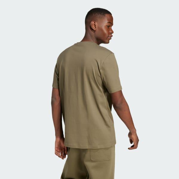 adidas Lens Elevated Graphic Tee Olive Strata M Mens Product Image