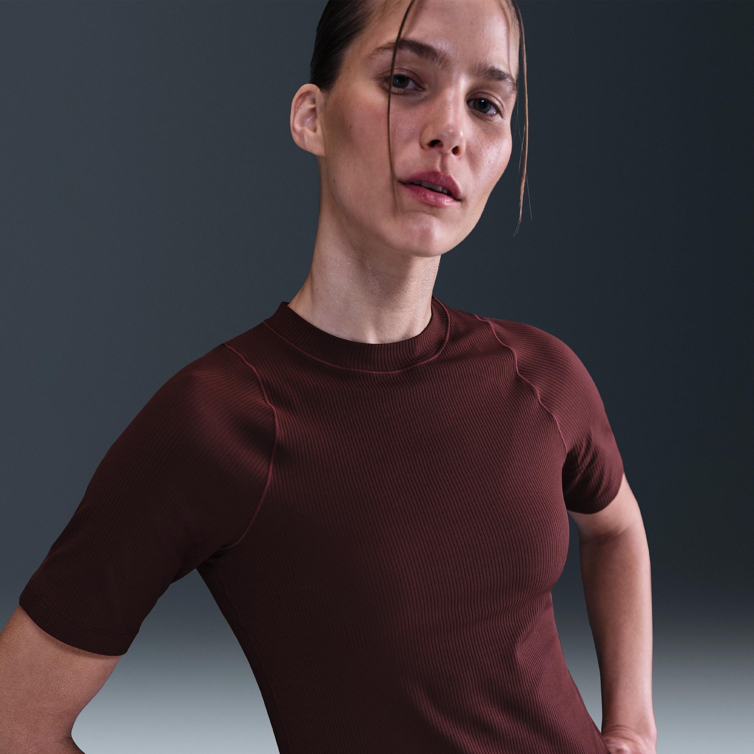 Nike Zenvy Rib Women's Dri-FIT Short-Sleeve Top Product Image