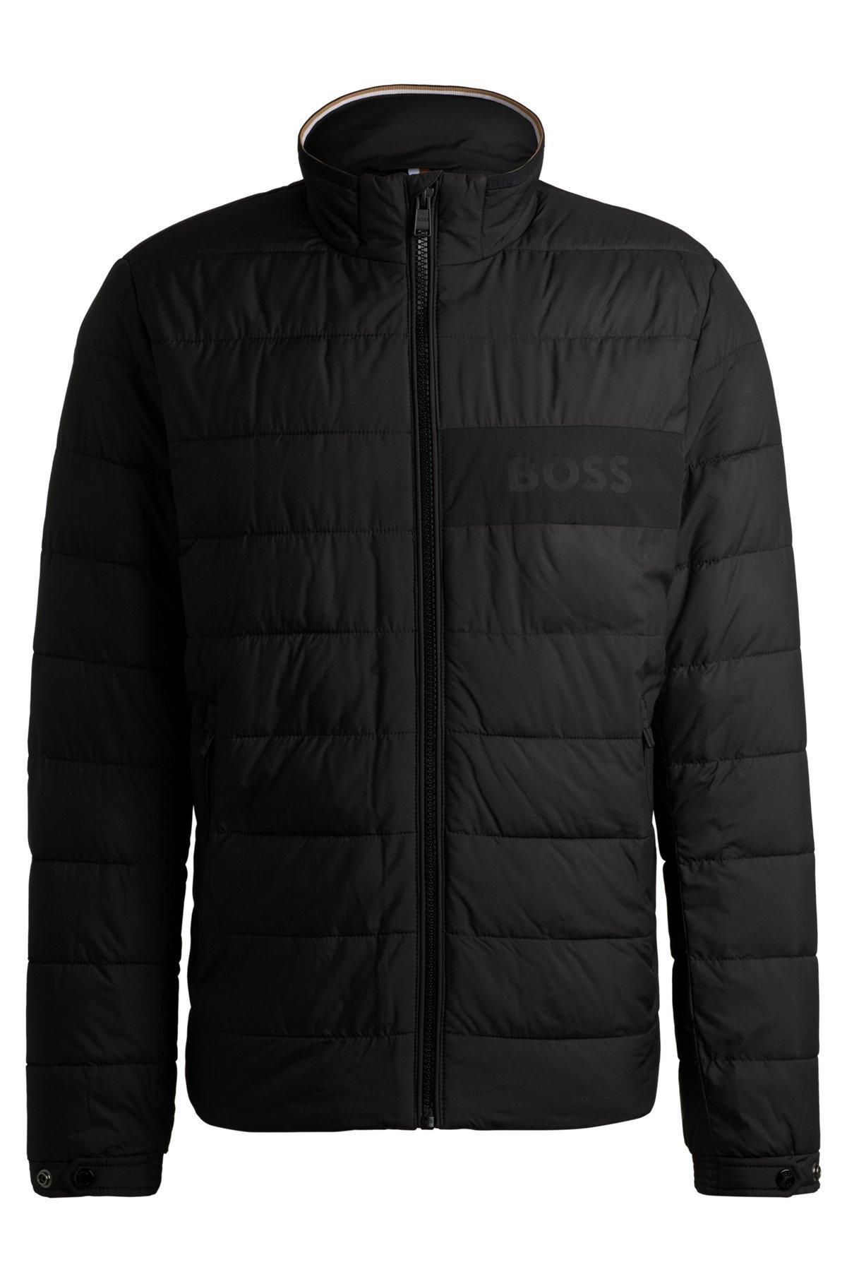 Water-repellent regular-fit jacket with logo detail Product Image
