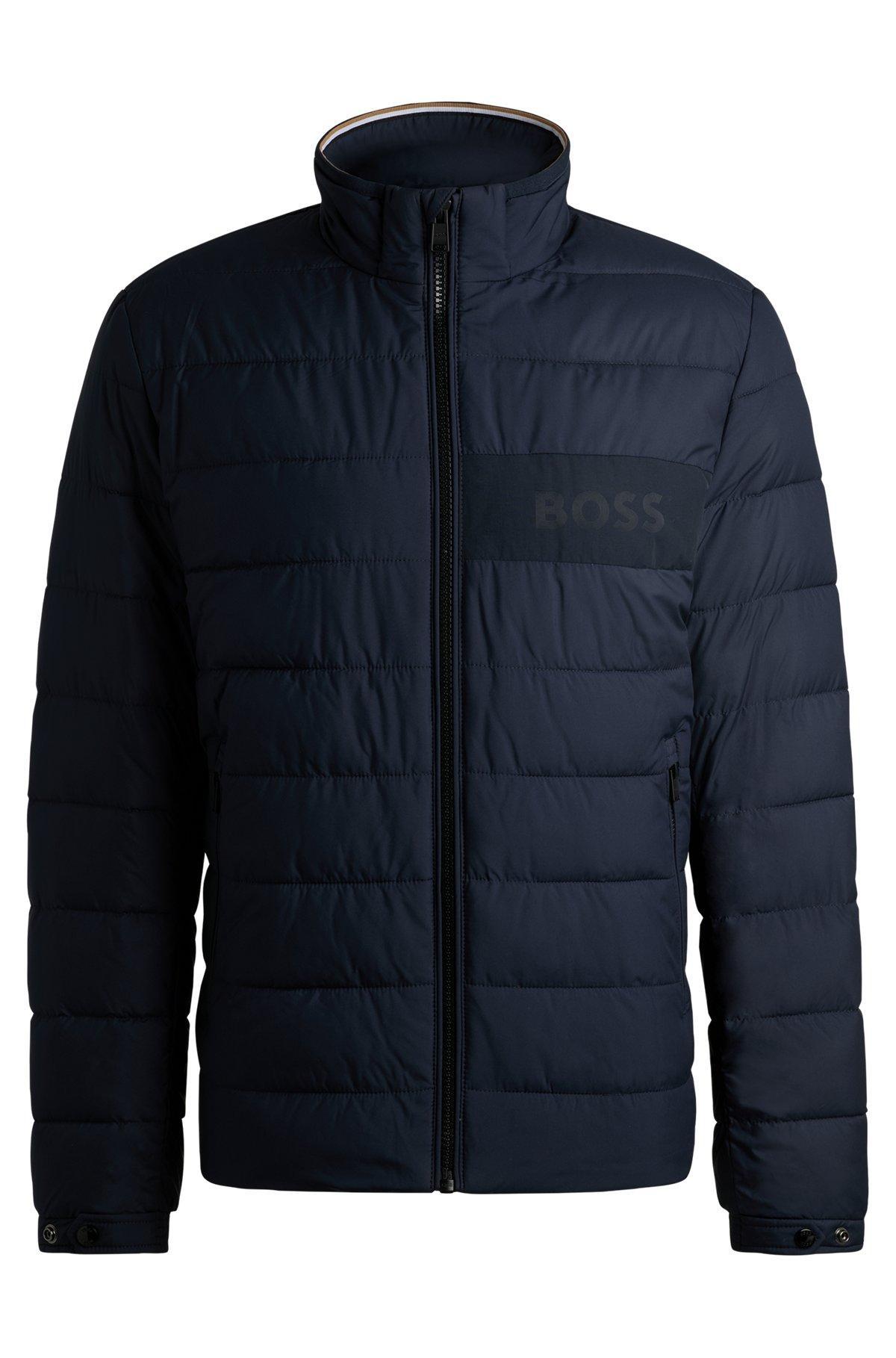 Water-repellent regular-fit jacket with logo detail Product Image