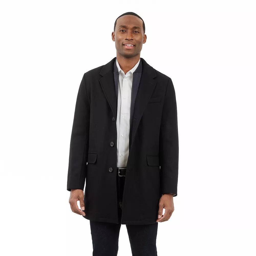 Men's London Fog Wool Blend Car Coat, Size: Large, Black Product Image