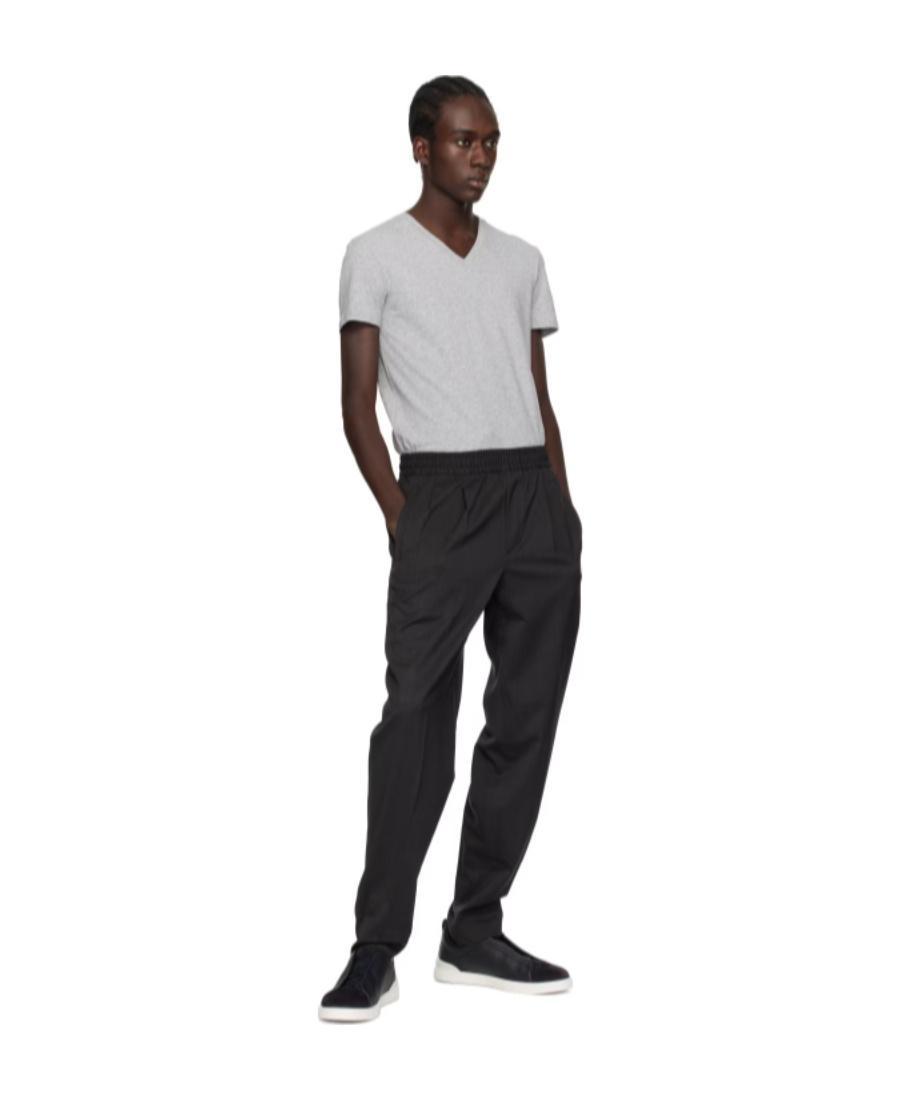 ZEGNA V-collar Short-sleeved T-shirt In Multicolor Product Image