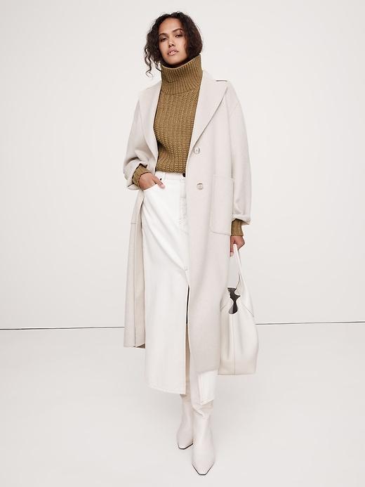 Italian Merino-Blend Cropped Sweater Product Image