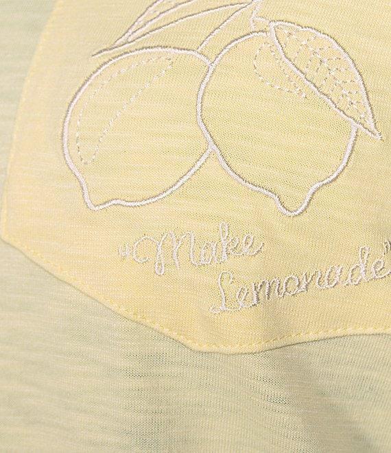 Democracy Plus Size Embroidered #double;Make Lemonade#double; Pocket Tee Product Image