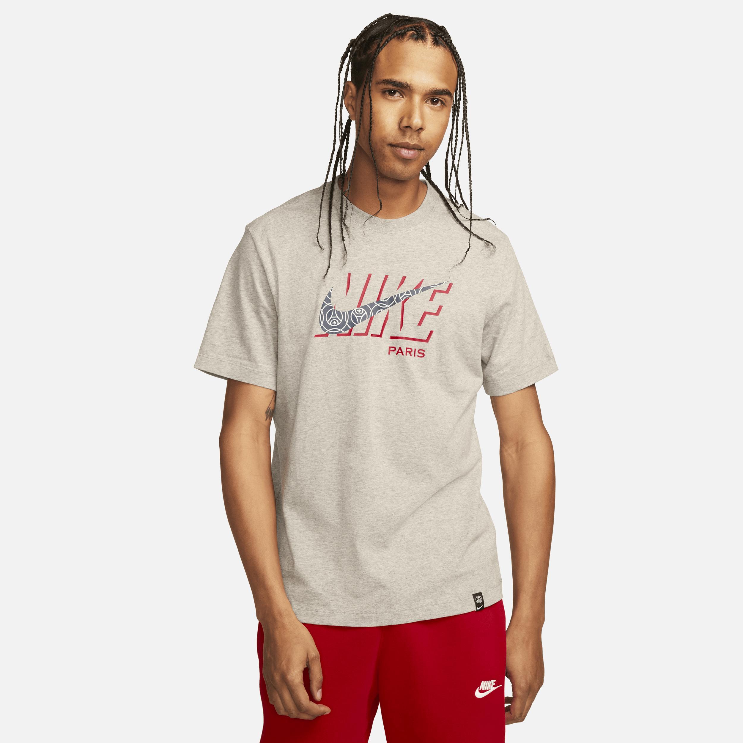 Men's Nike Black Paris Saint-Germain Swoosh Club T-Shirt, Size: Large, Psg Grey Product Image