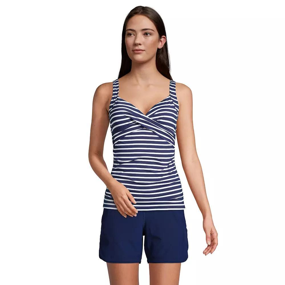 Womens Lands End Surplice Underwire Tankini Swimsuit Top Product Image