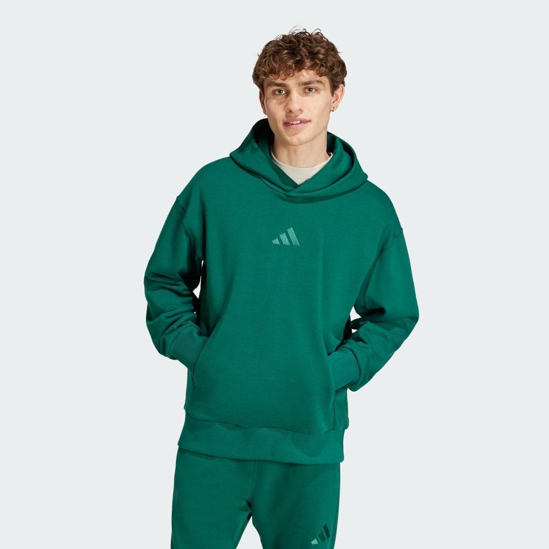 adidas ALL SZN Fleece Hoodie Black S Mens Product Image