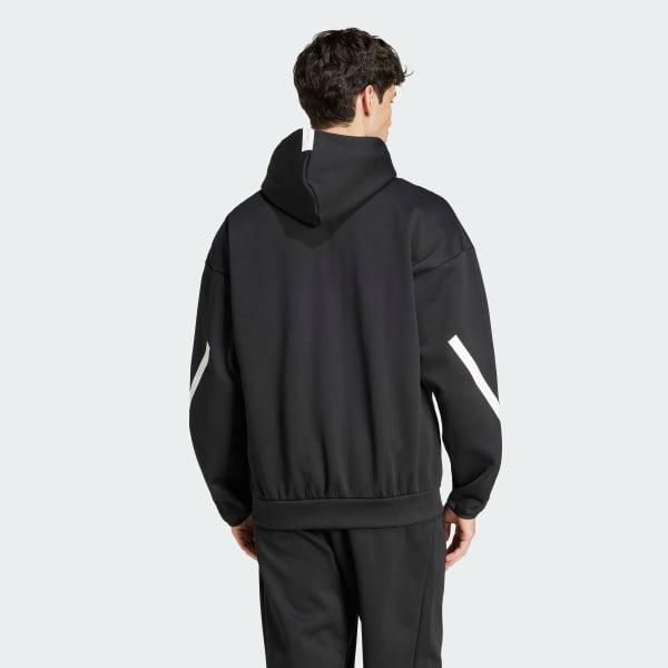 adidas Z.N.E. Full-Zip Hooded Track Jacket Black S Mens Product Image
