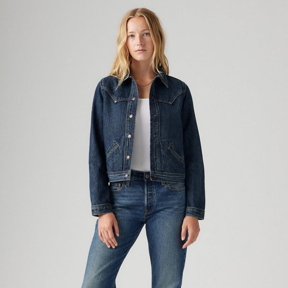Levi's® Women's Original Trucker Riveted Jacket - Silver Lode S: Slim Fit, Denim, Midweight, Button Down Product Image