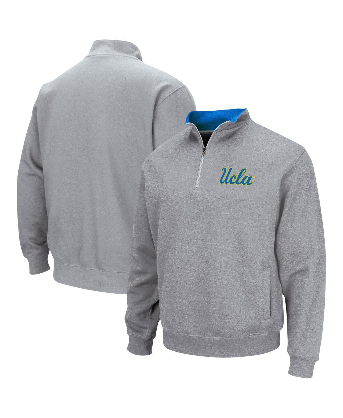 Mens Colosseum Heathered Gray Northwestern Wildcats Tortugas Team Logo Quarter-Zip Jacket Product Image