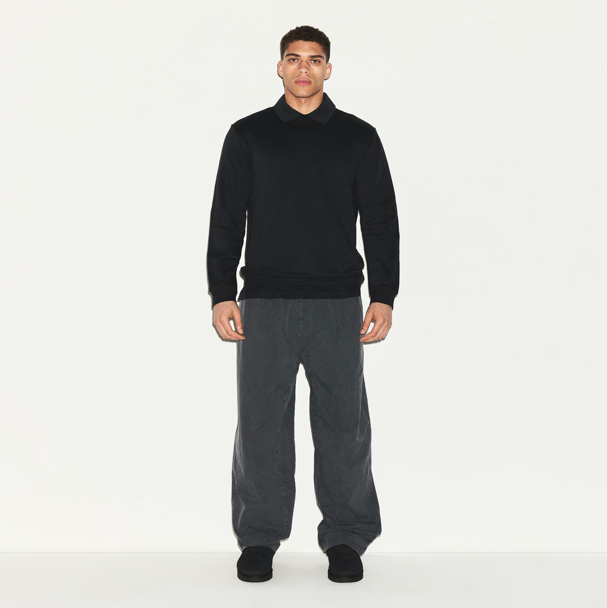 SKIMS COTTON MENS RELAXED POLO | ONYX Product Image