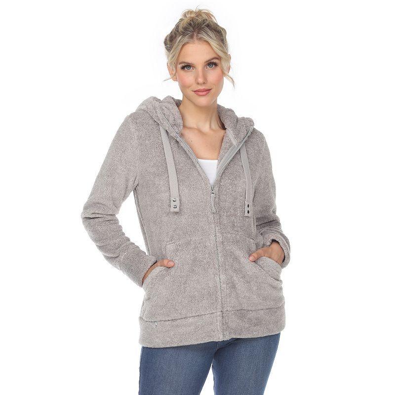 White Mark Womens Hooded Sherpa Jacket Product Image