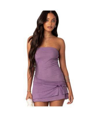 Womens Evelin ruched hem mini dress Product Image