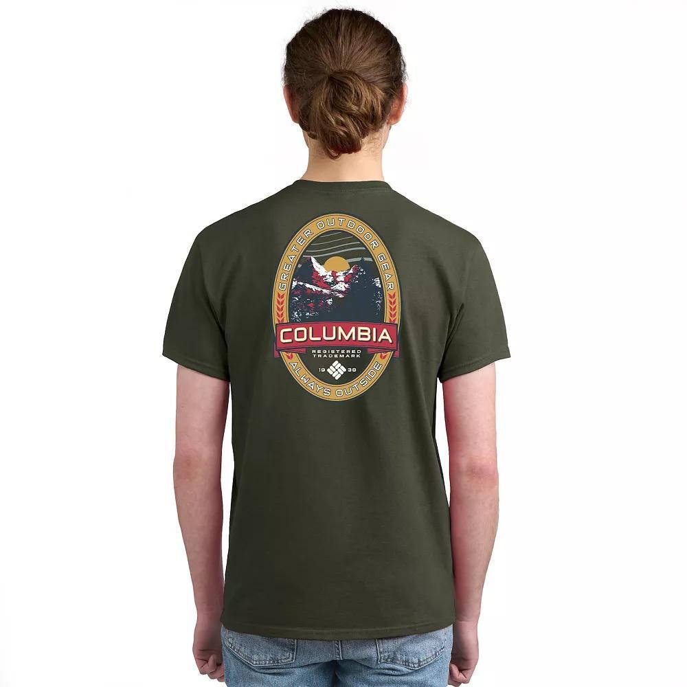 Men's Columbia Short Sleeve Graphic Tee, Size: Medium, New Green Product Image