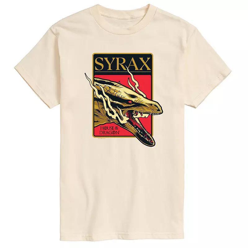 Mens House Of Dragon Syrax Badge Graphic Tee Grey Gray Product Image