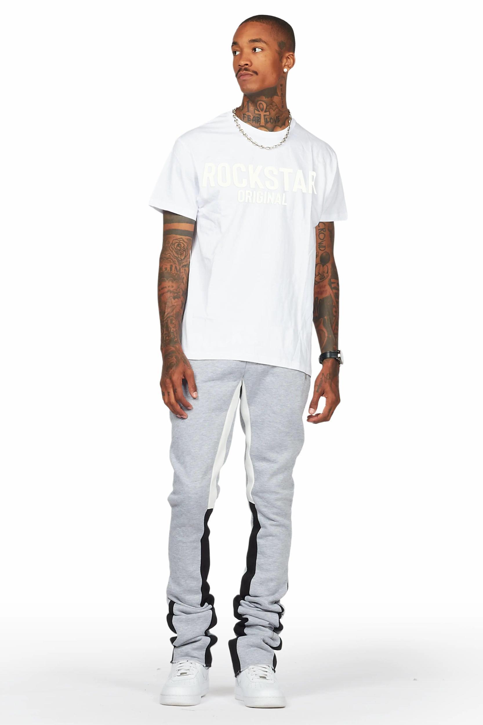 Sana White/Grey T-Shirt/Super Stacked Track Set Male Product Image