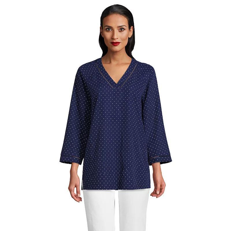 Petite Lands End V-Neck Tunic Top, Womens Product Image
