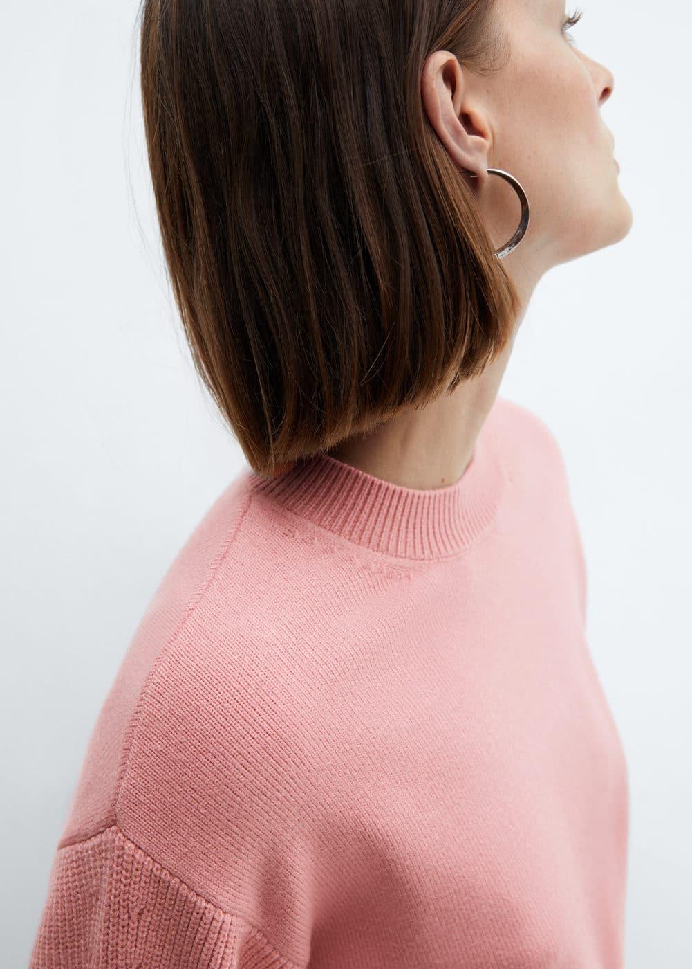Mango Womens Round-Neck Knitted Sweater Product Image
