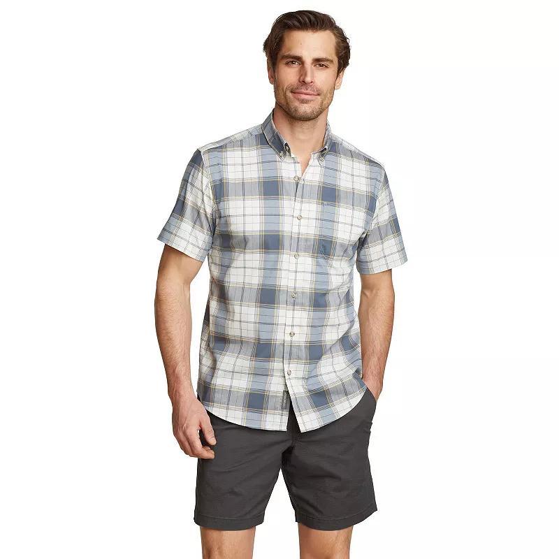 Men's Eddie Bauer UPF 50 Voyager Short Sleeve Button-Down Shirt, Size: Small, Dijon Product Image
