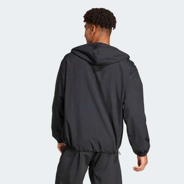 adidas City Escape Woven Hoodie Black S Mens Product Image