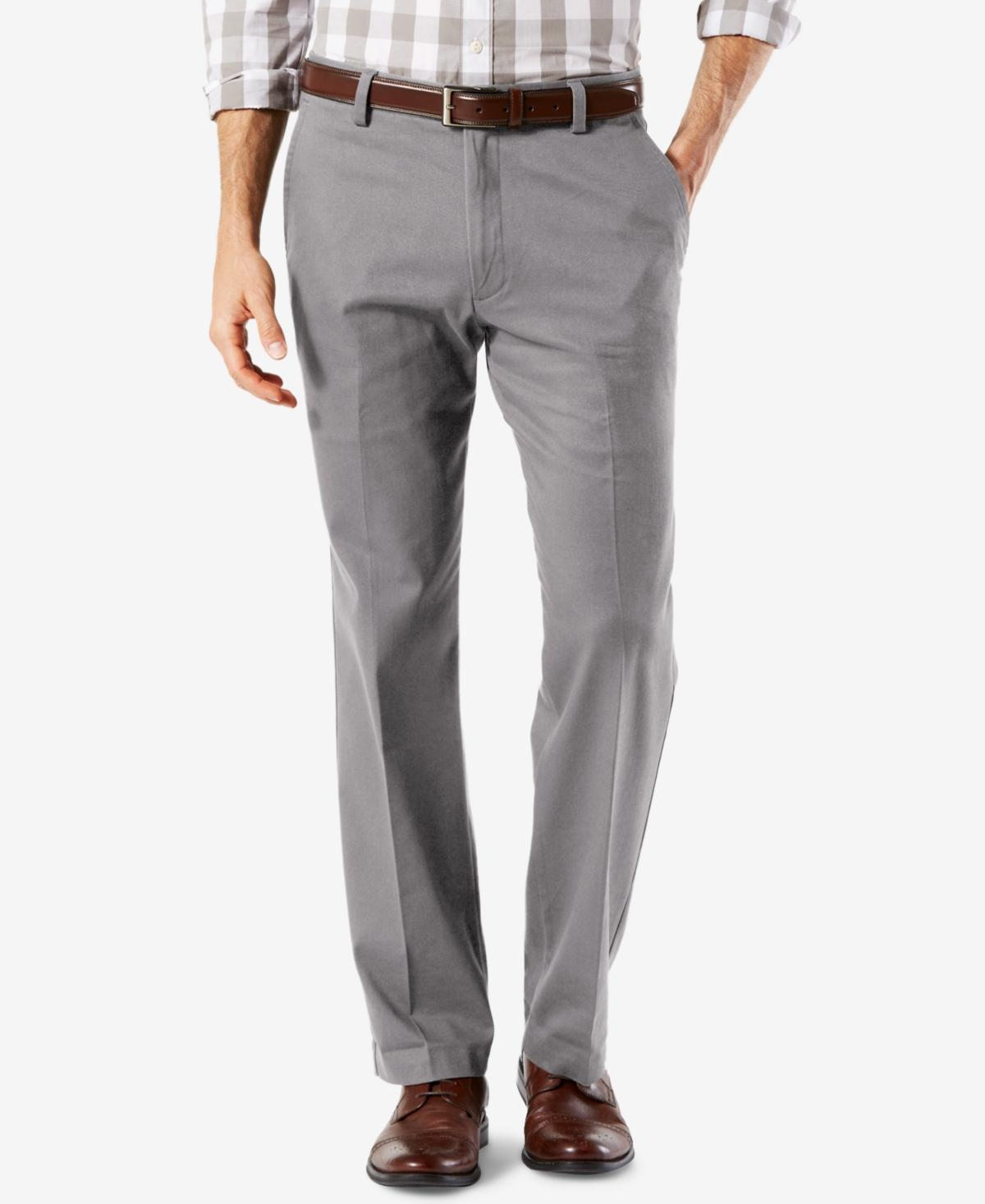 Men's Dockers® Stretch Easy Khaki Straight-Fit Flat-Front Pants, Size: 32 X 32, Black Product Image