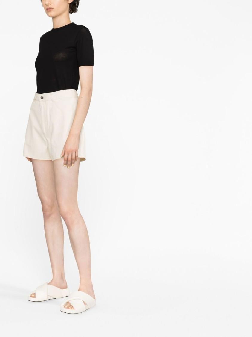 JIL SANDER Logo-print Hem T-shirt In Schwarz Product Image