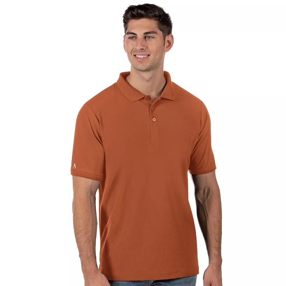 Men's Antigua Legacy Fitted Pique Polo, Size: Large, Orange Product Image
