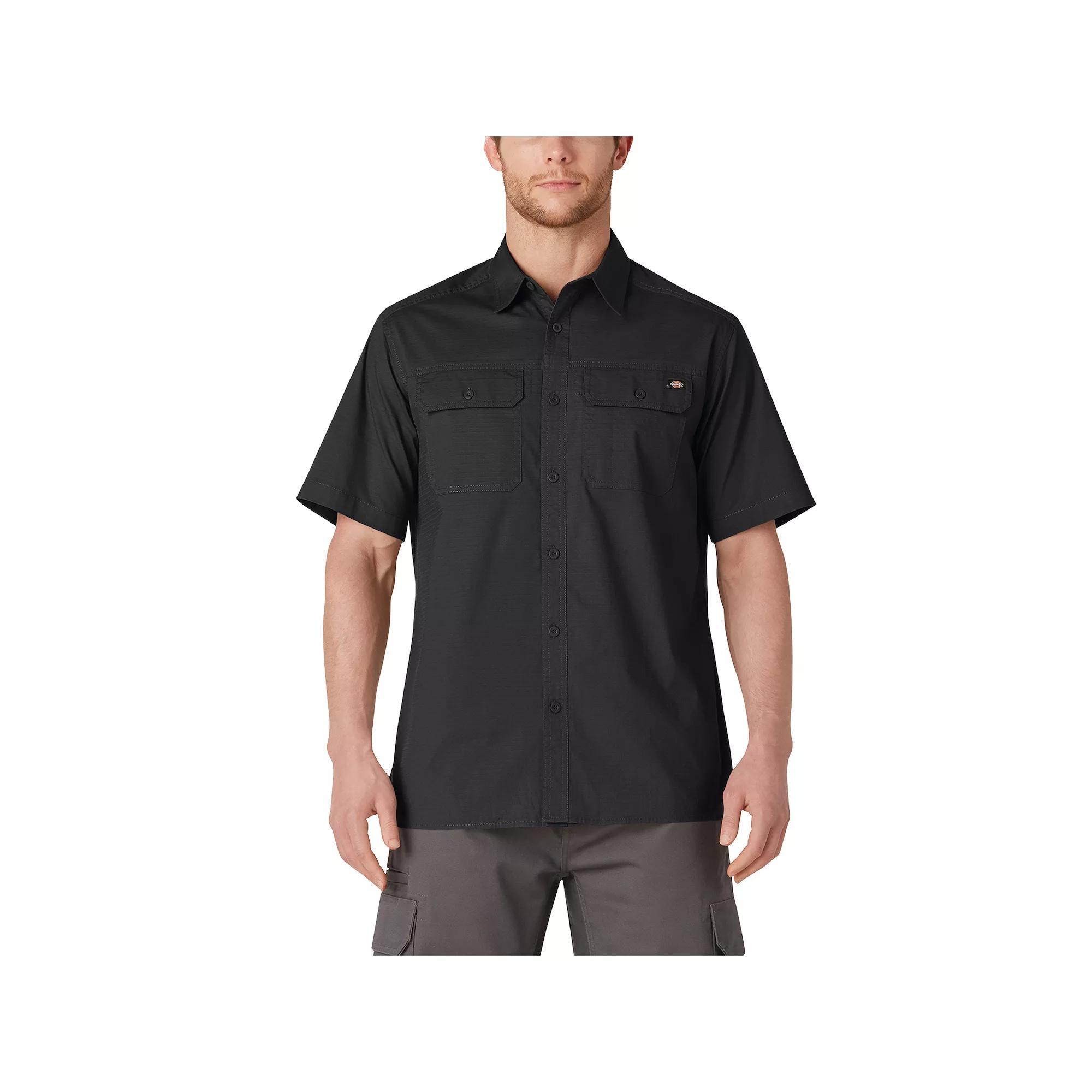 Men's Dickies Ripstop Shirt, Size: XXL, Rinsed Black Product Image