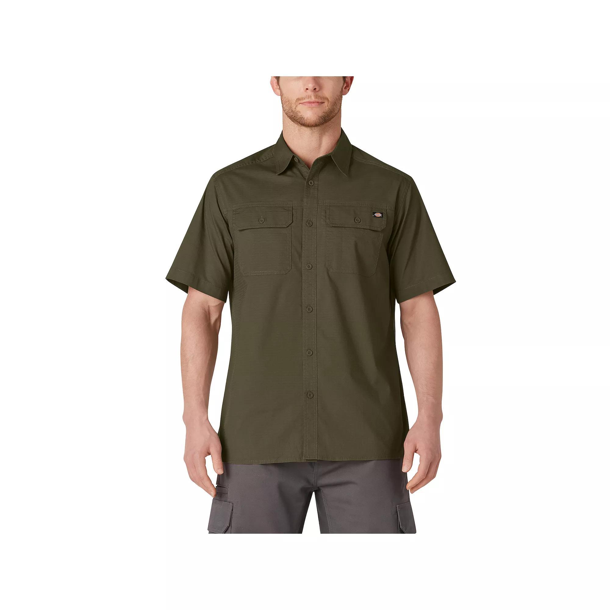 Men's Dickies Ripstop Shirt, Size: XXL, Rinsed Black Product Image