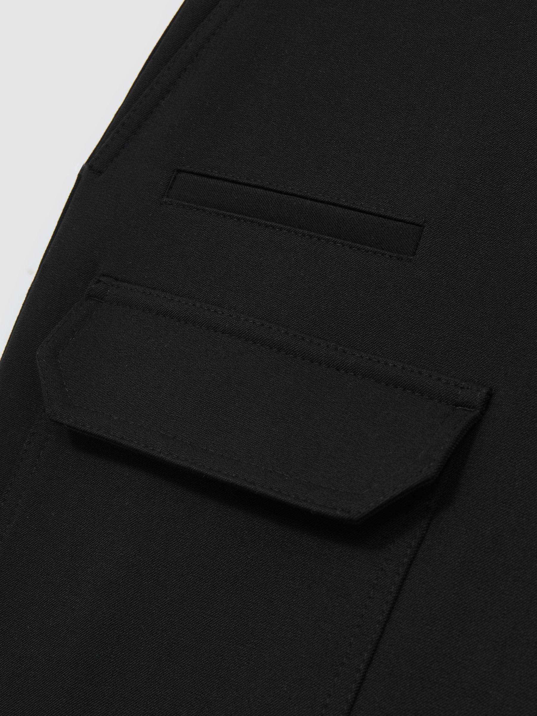 Petite Wool-Blend Wide-Leg Pinstripe Trousers in Grey Product Image