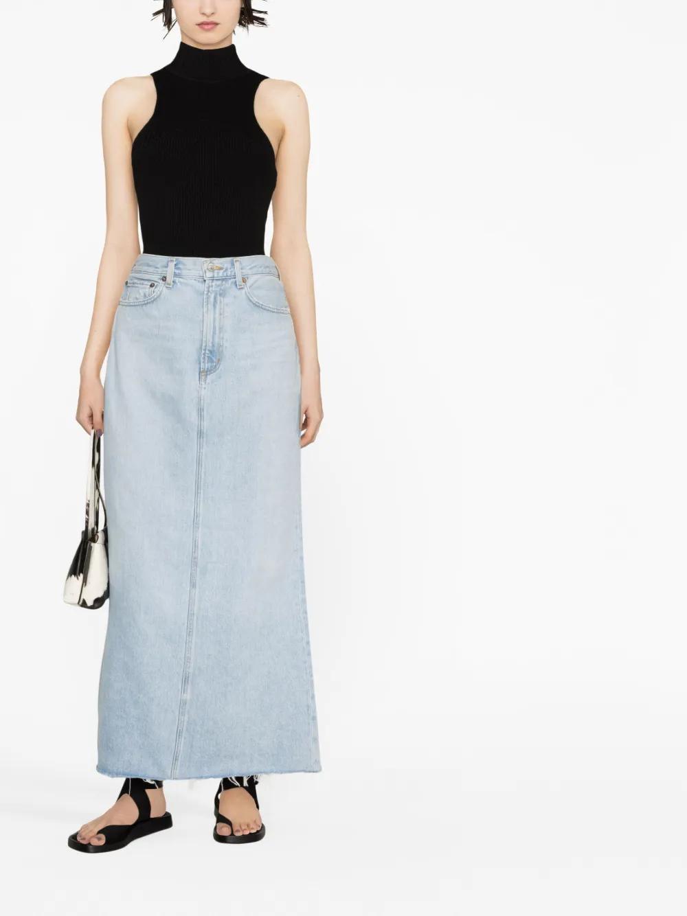 maxi denim skirt Product Image