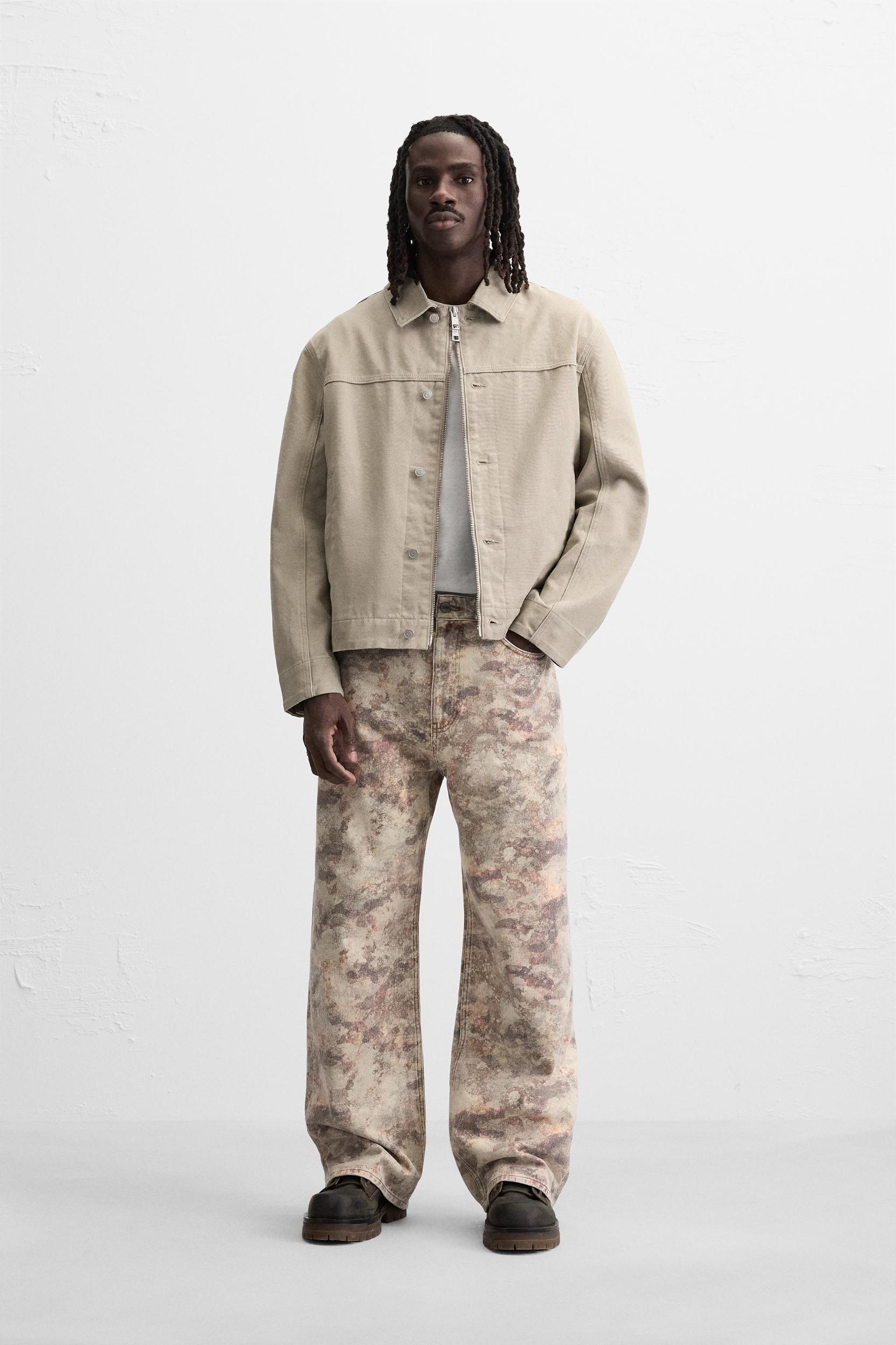 CONTRAST PRINT PANTS Product Image