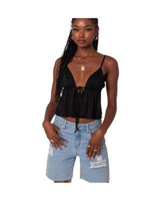 Edikted Womens Rylee Tie Front Open Back Top Product Image