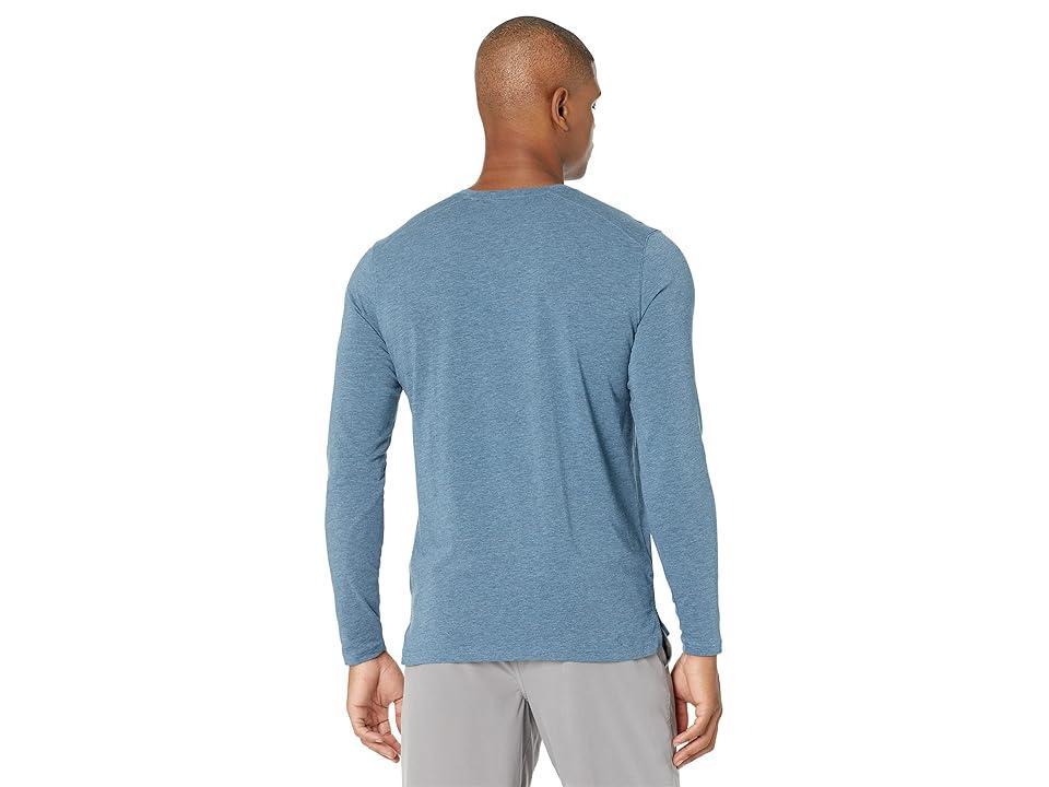 tasc Performance Everywear Long Sleeve Henley (Indigo Heather) Men's Clothing Product Image