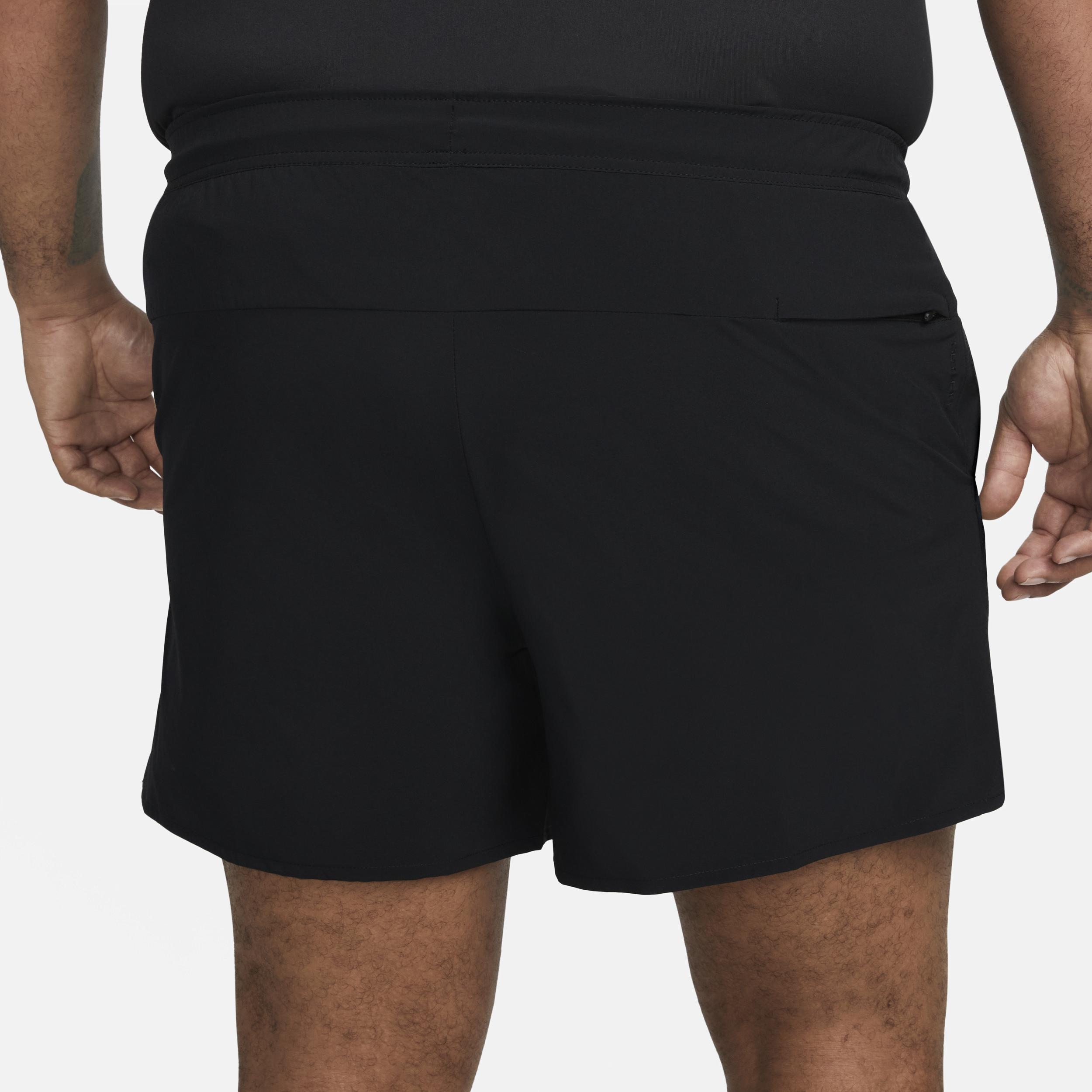Nike Mens Unlimited Dri-FIT 5 Unlined Versatile Shorts in Black Product Image