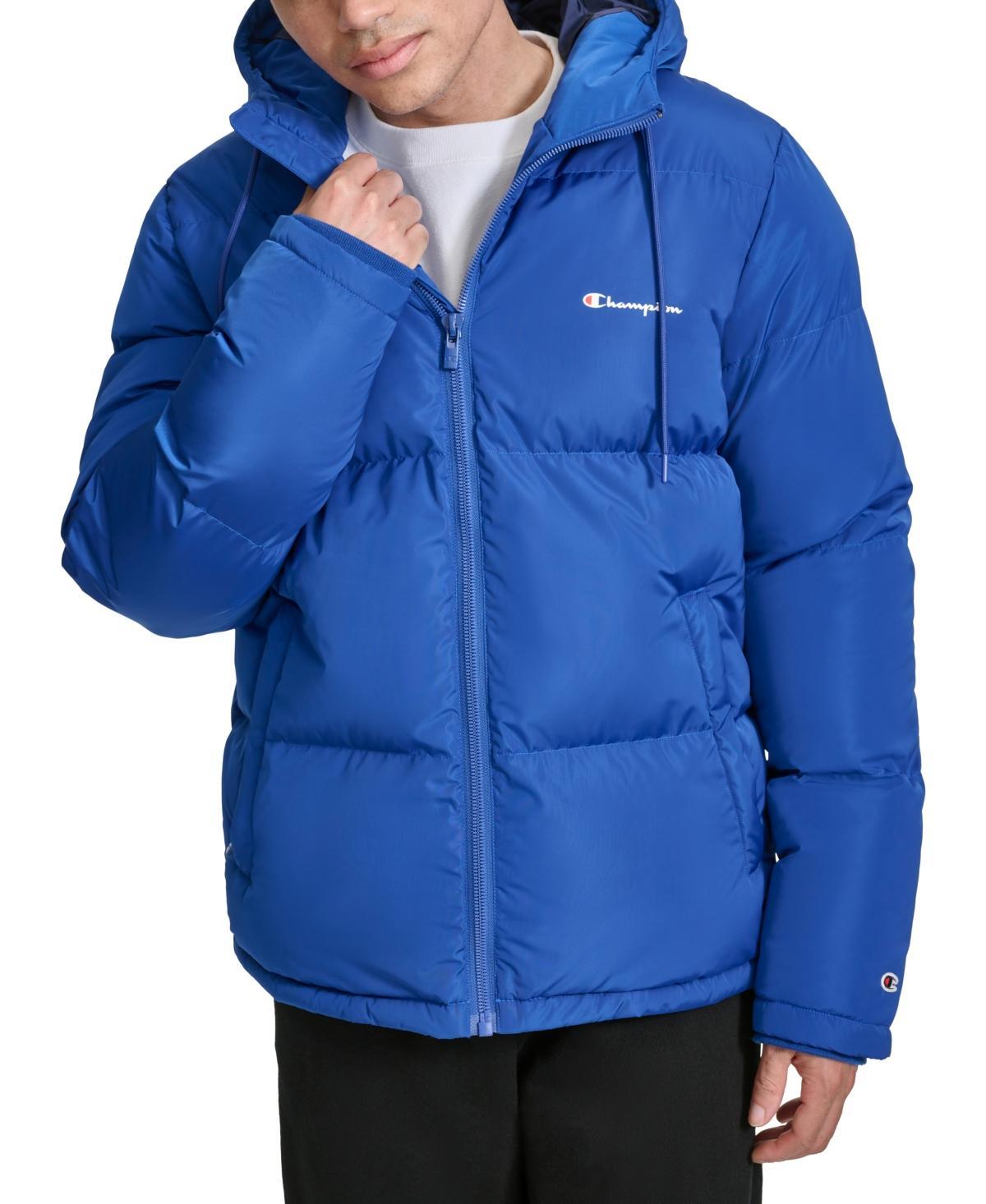 Men's Champion® Hooded Puffer Jacket, Size: XL, Orange Product Image