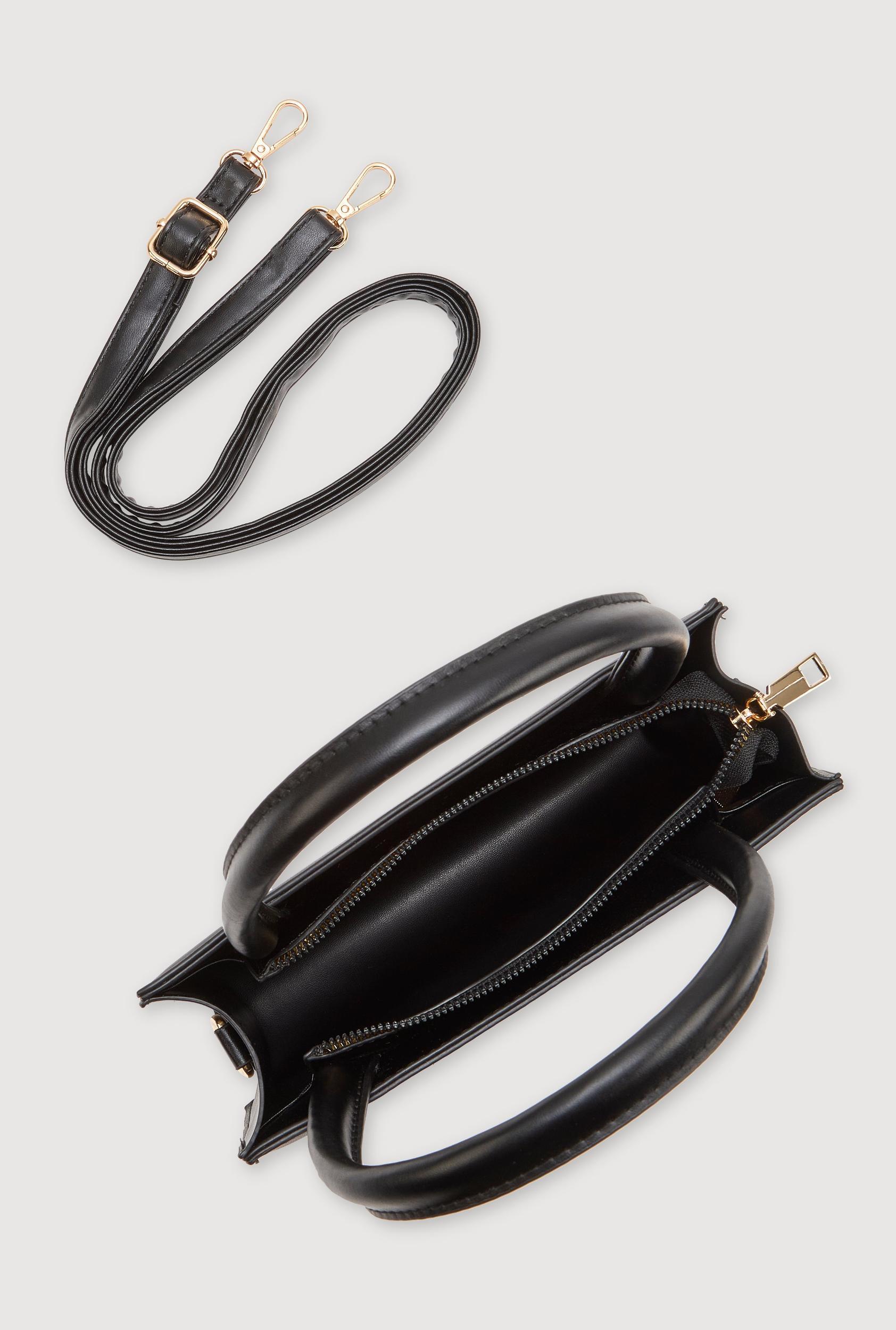 Triple Zipper Detail Convertible Handbag Unisex Product Image