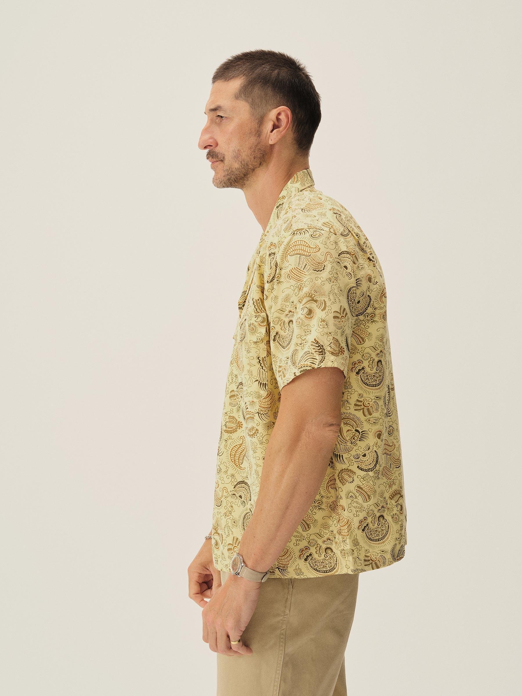 Sand Dune Draped Linen Deuce Coupe Camp Shirt Product Image
