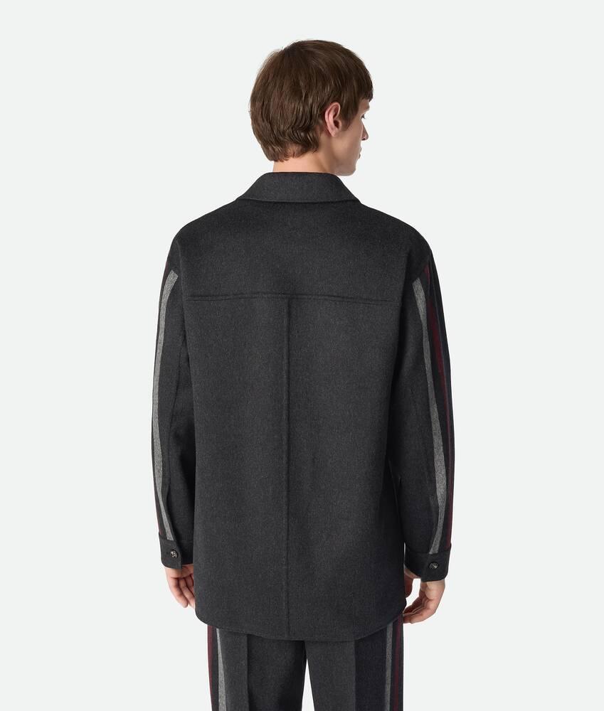 Men's Wool And Cashmere Overshirt in Dark grey/black/lava Product Image