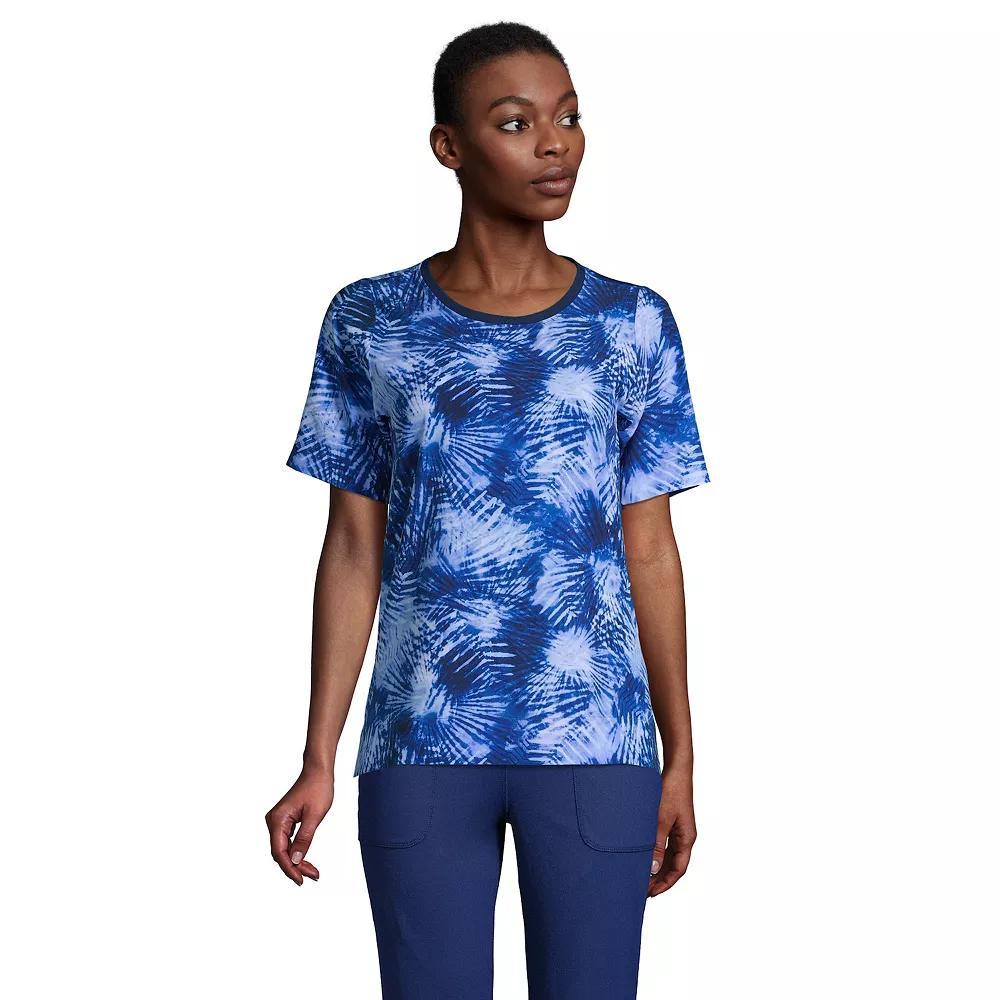 Women's Lands' End 365 Commuter Elbow-Sleeve Tunic Top, Size: Small, Deep  Blue Product Image