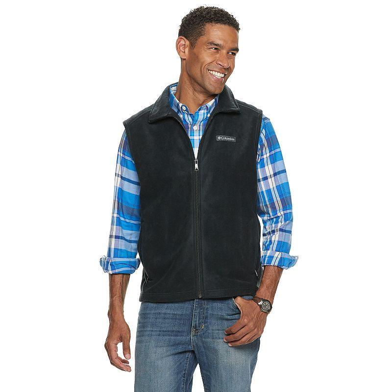 Men's Columbia Steens Mountain™ Fleece Vest, Size: Large, Black Product Image