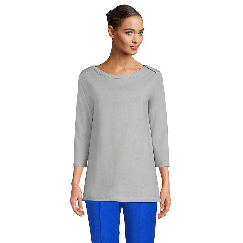 Petite Lands End Heritage Button Back Tunic Top, Womens Product Image