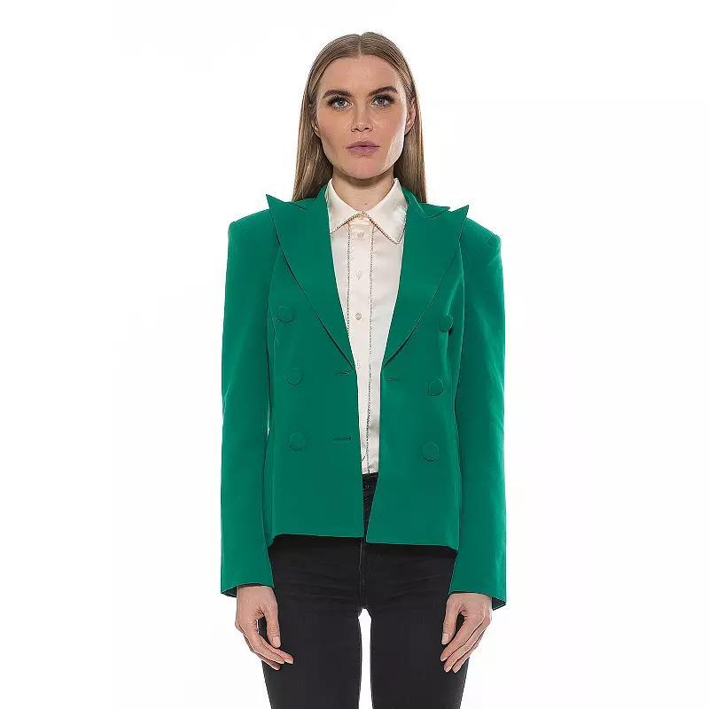 Women's ALEXIA ADMOR Lianne Classic Structured Blazer with Shoulder Pads, Size: 6, Black Product Image