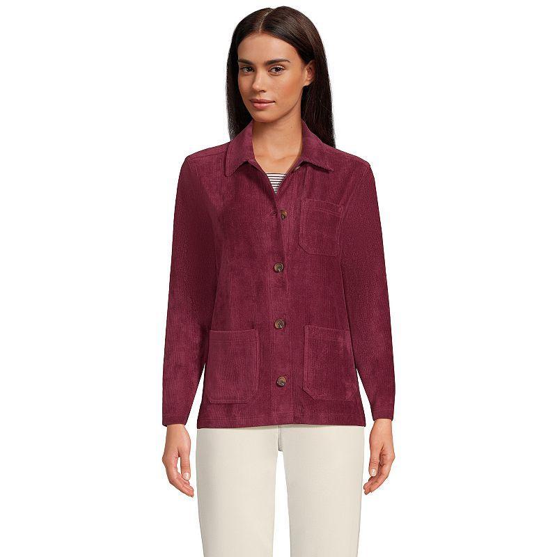 Women's Lands' End Long Sleeve Sport Cord Chore Jacket, Size: XL, Black Product Image