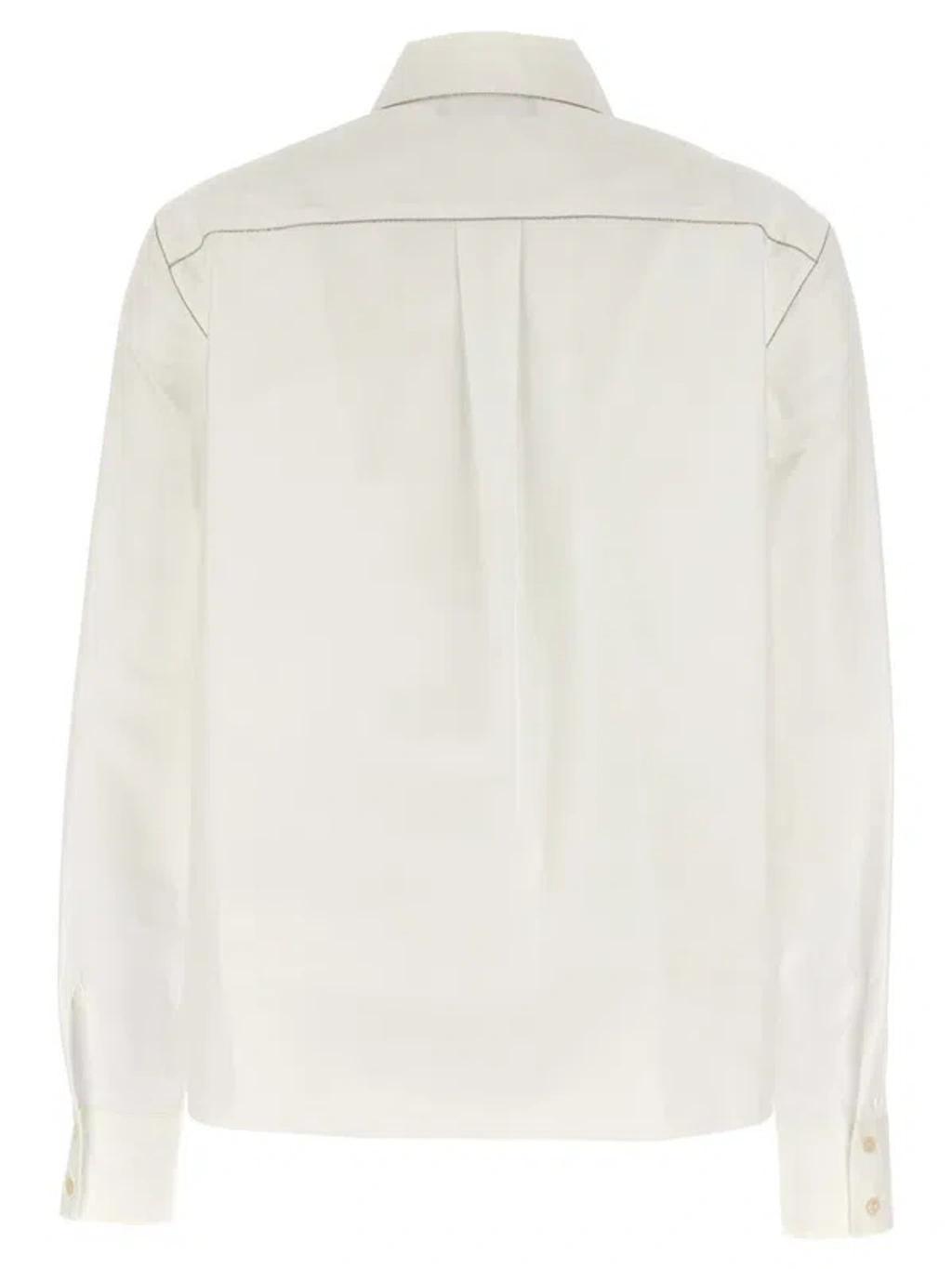 FABIANA FILIPPI Rhinestone Detail Shirt In White Product Image