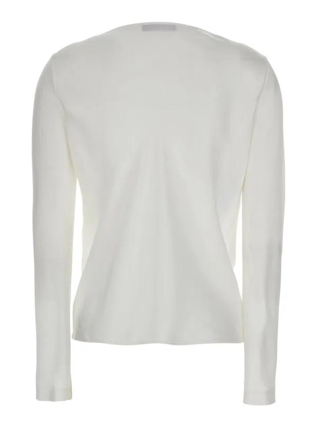 ALBERTA FERRETTI Satin Blouse Clothing In White Product Image