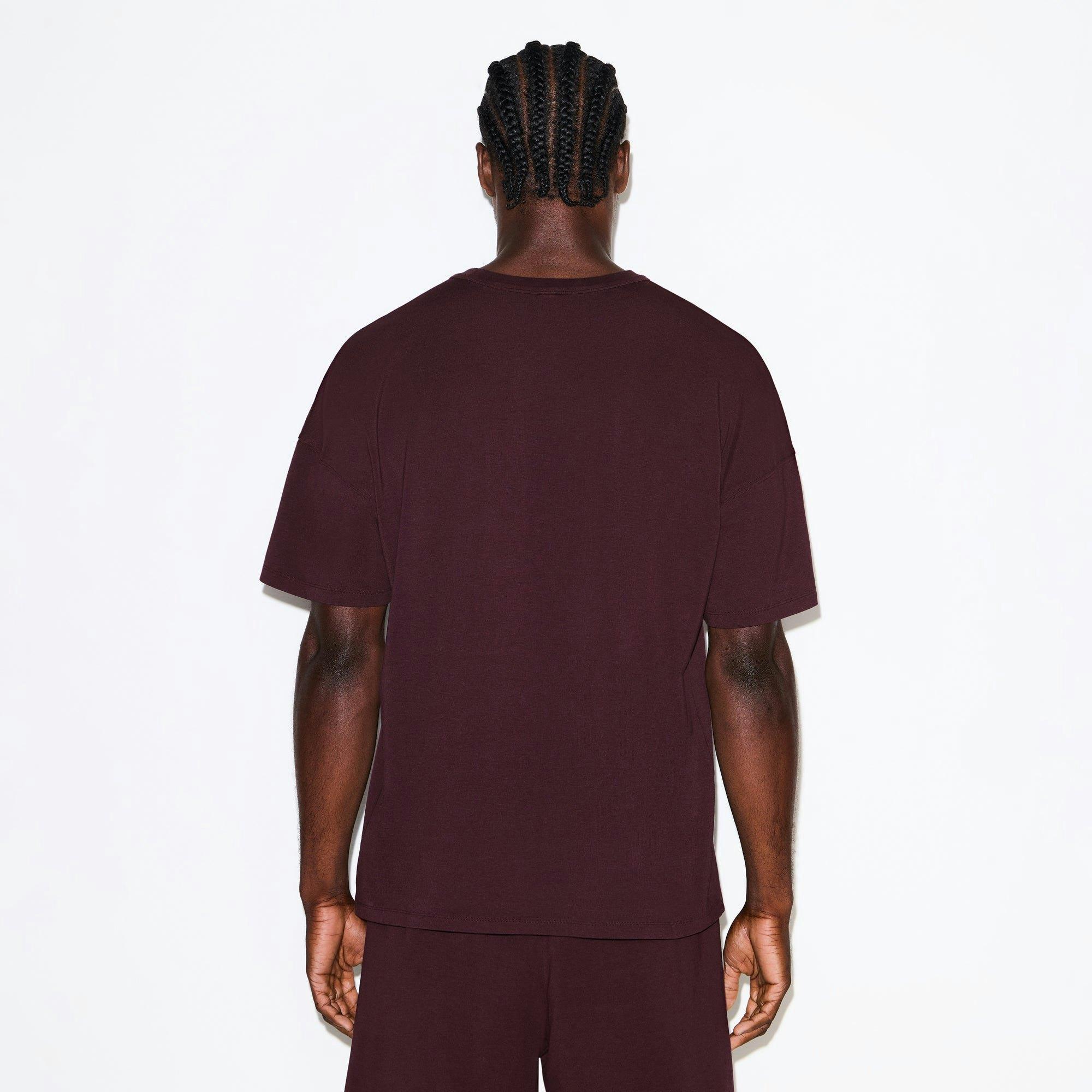 HEAVYWEIGHT COTTON MENS RELAXED T-SHIRT | DARK AMETHYST Product Image